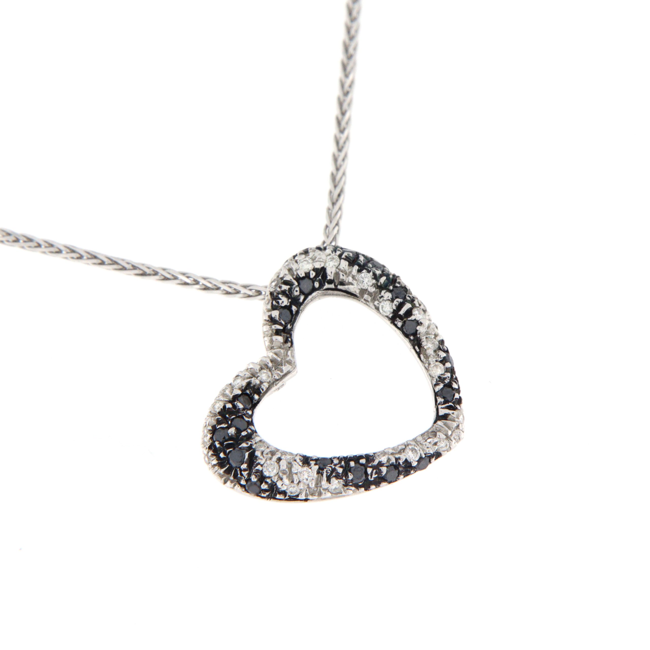 Elli Diamonds Collana Donna Ciondolo Cuore In Argento Sterling 925 Con Diamante Vero (0.015 Ct) – Regalo In Elegante Custodia